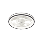 Ventilador de Techo con Luminario LED de 110 V CA 50/60 Hz / 88 W /4500 Lm / 6500 - 4 000 - 2 700 K /3 Tonos de Luz / 501 mm / 6 Velocidades / Dimeable / Color Blanco y Negro. JLV014-l