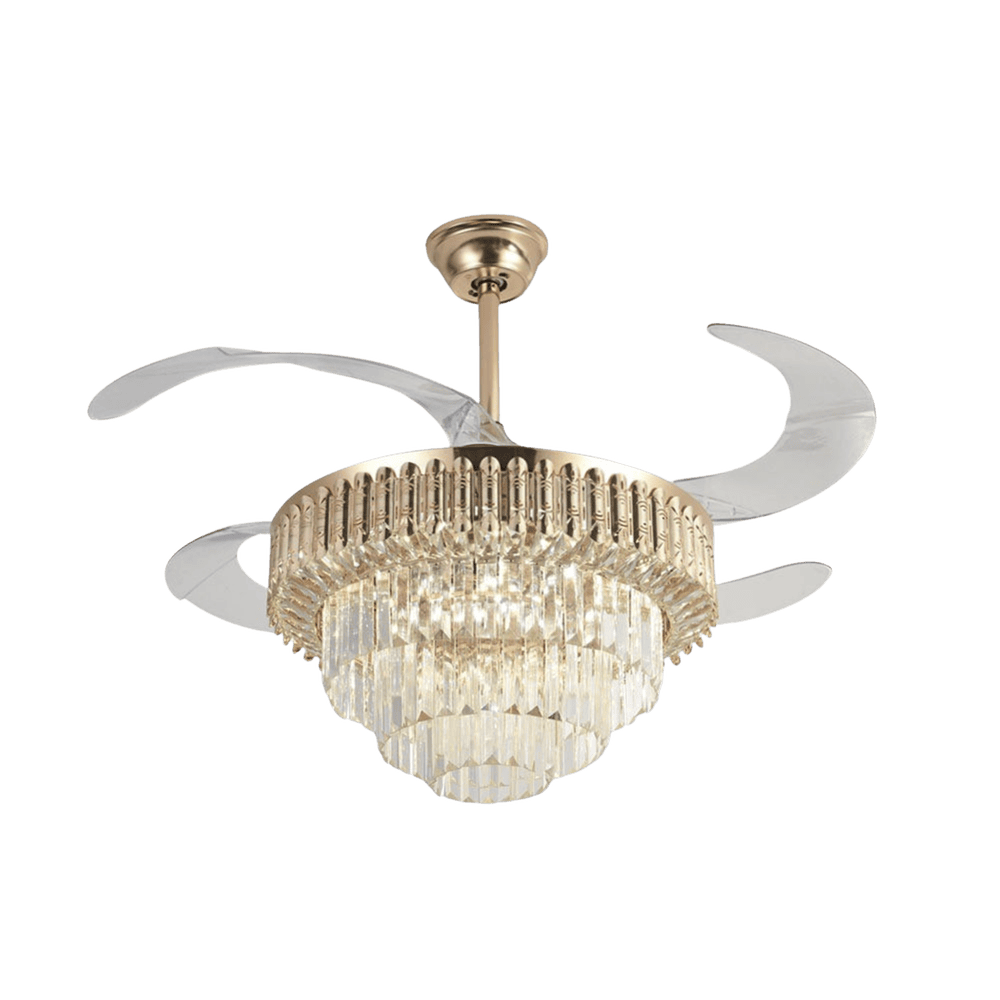 JLV042-l Ventilador de Techo con Luminario LED de 110 V CA 50/60 Hz / 88 W /4500 Lm / 6500 - 4 000 - 2 700 K /3 Tonos de Luz / 1075 mm / 6 Velocidades /No Dimeable. JLV-042 1