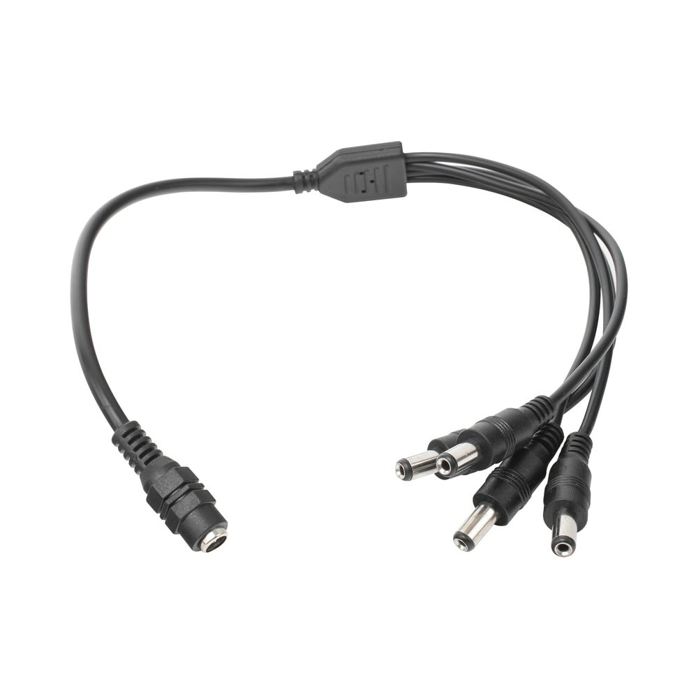 JRF52-l Cable con Conector Jack Hembra de 3.5 mm con 4 Salidas de Jack Macho (Divisor de Energía) / Tipo Pulpo / 4 Conectores Macho / 1 Conector Hembra / Jack de 3.5 mm JR-F52 1