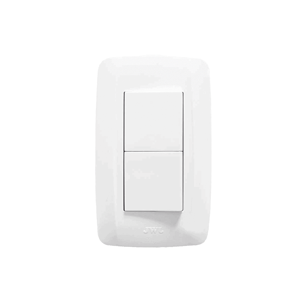 JTLB7206-l Apagador Escalera Doble de 127 v~60 Hz 10 A / Color Blanco. JTL-B72-06 1