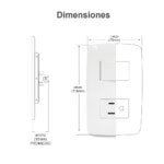 Dimmer Rotativo para Lamparas Incandescentes y/o Halógeno 300W / 127 V~ 60 Hz. JTLB7229-AD-1-l