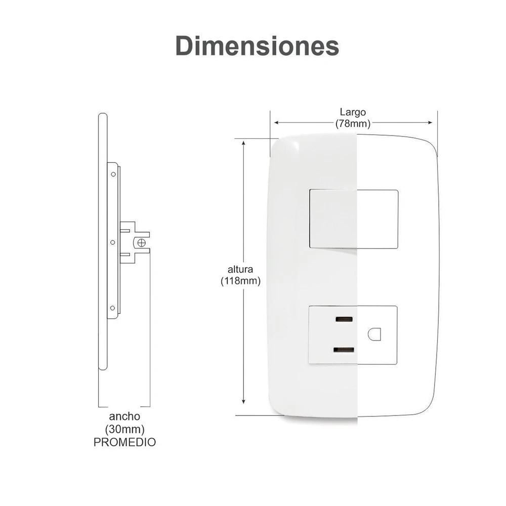 JTLB7245-AD-1-l Placa ciega ABS para cajas eléctricas / instalación rápida y acabado limpio para interiores. JTL-B72-45 2