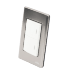 Apagador Doble de 10 A/ 127 V CA ~ 60 Hz / Placa de Acero. JTLE7505-AD-1-l-1
