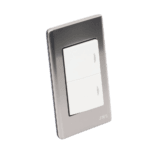 Apagador Doble de 10 A/ 127 V CA ~ 60 Hz / Placa de Acero. JTLE7505-AD-4-l-1