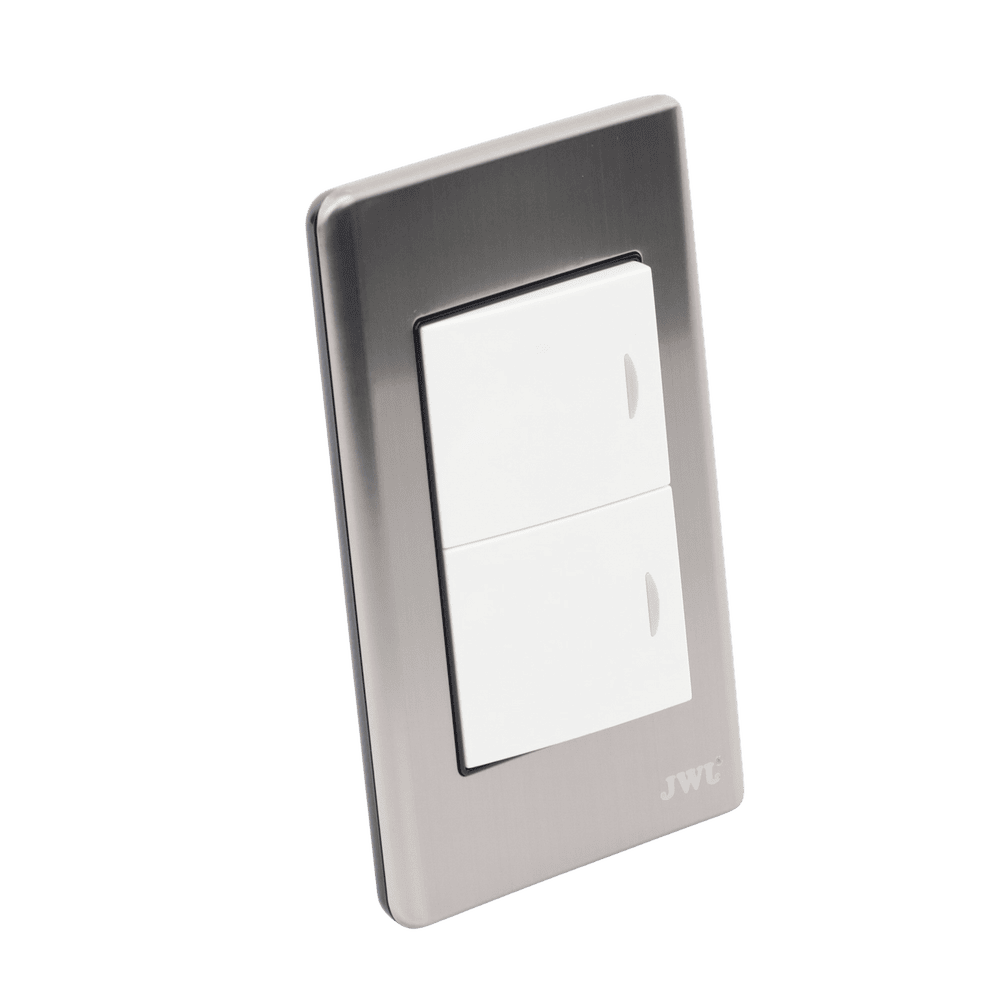 JTLE7505-AD-4-l-1 Apagador Doble de 10 A/ 127 V CA ~ 60 Hz / Placa de Acero. JTL-E7505 5
