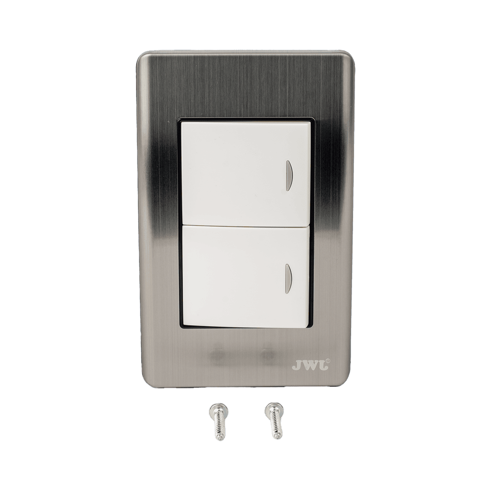 JTLE7505-AD-6-l-1 Apagador Doble de 10 A/ 127 V CA ~ 60 Hz / Placa de Acero. JTL-E7505 7
