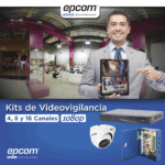 KIT TurboHD 1080p / DVR 16 Canales / 16 Cámaras Eyeball (exterior 2.8 mm) / Transceptores / Conectores / Fuente de Poder Profesional KEVTX8T16EW-FRENTE-l