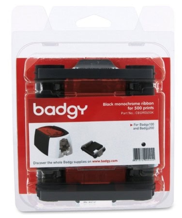 Ribbon Negro BADGY, Negro, 500 páginas, Ribbon