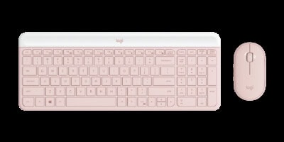 Kit Teclado y Mouse  LOGITECH , Rosa, 10 m