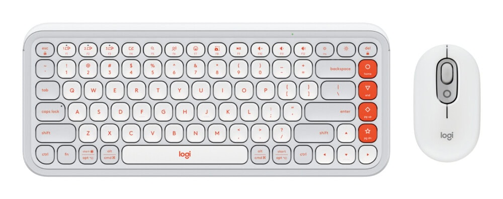 Kit Logitech POP 920-013055 Teclado y mouse Bluetooth Color gris y naranja. 920-013055 1