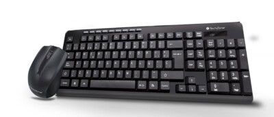 Kit Trim TechZone, combo inalámbrico con conexión USB, mouse 1000 DPI's, teclado con 117 teclas tipo QWERTY, 1 año de garantía.
