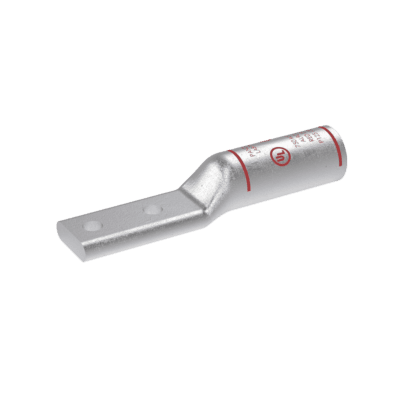 Zapata de compresión Aluminio LAB750-12-24R para cal. 750 Kcmil, Doble barreno para tornillo prisionero de 1/2, Espaciado de orificio 44.45mm, 1 Pz