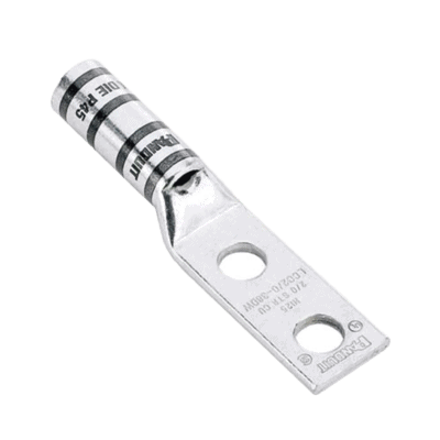 Zapata de compresión LCC6-12W-L para cal. 6 Awg, Doble barreno para tornillo prisionero de 1/2, Espaciado de orificio 44.5mm, 1 Pz
