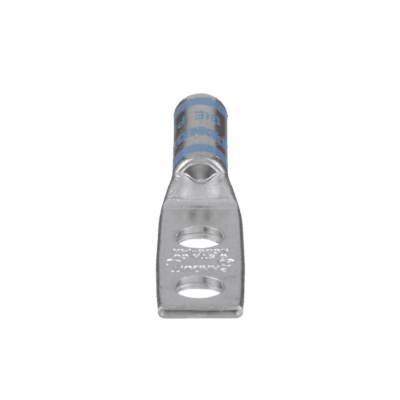 Zapata de compresión LCD6-14A-L para cal. 6 Awg, Doble barreno para tornillo prisionero de 1/4, Espaciado de orificio 16mm, 1 Pz