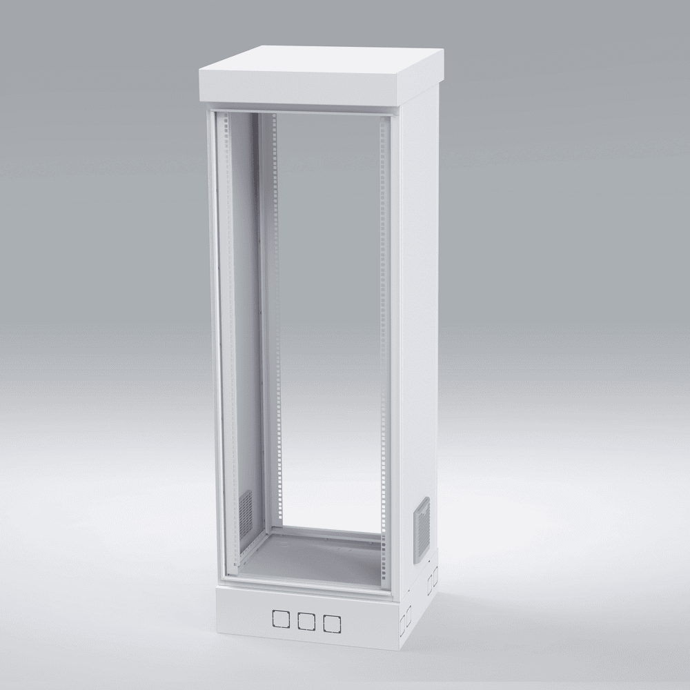 LFRE060531UW-AD-4-l Gabinete para Piso, Capacidad, 31 Unidades de Rack, Doble puerta y Postes frontales e intermedios ajustables, Color Blanco, Se envía el Gabinete Armado. LF-RE-06-05-31UW 5