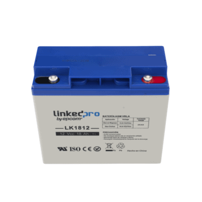 Batería 12 V / 18 Ah / UL / Tecnología AGM / Vida útil promedio de 5 años / Para uso en equipo electrónico, Alarmas de Intrusión / Incendio/ Control de acceso / Video Vigilancia / Terminales T1