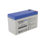Batería 12 V / 7 Ah / UL / Tecnología AGM / Vida útil promedio 5 años / Uso en equipo electrónico, Alarmas de Intrusión / Incendio / Control de acceso / Video Vigilancia / Terminales F1 ( Incluye adaptador F2 ) LK712-AD-3-l