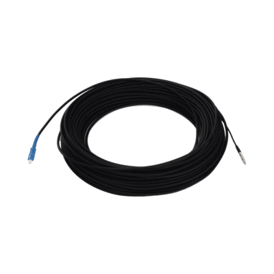 Rollo de Fibra Óptica Drop Redonda G657A2 Monomodo Simplex de 100 Metros con Conectores SC/UPC-SC/UPC para Instalaciones Aéreas, Subterráneas o a la Intemperie