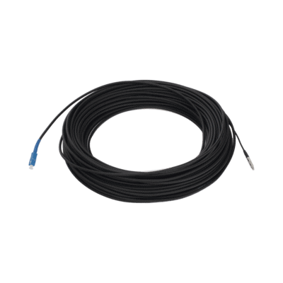 Rollo de Fibra Óptica Drop Redonda G657A2 Monomodo Simplex de 50 Metros (164 Pies) con Conectores SC/UPC-SC/UPC para Instalaciones Aéreas, Subterráneas o a la Intemperie