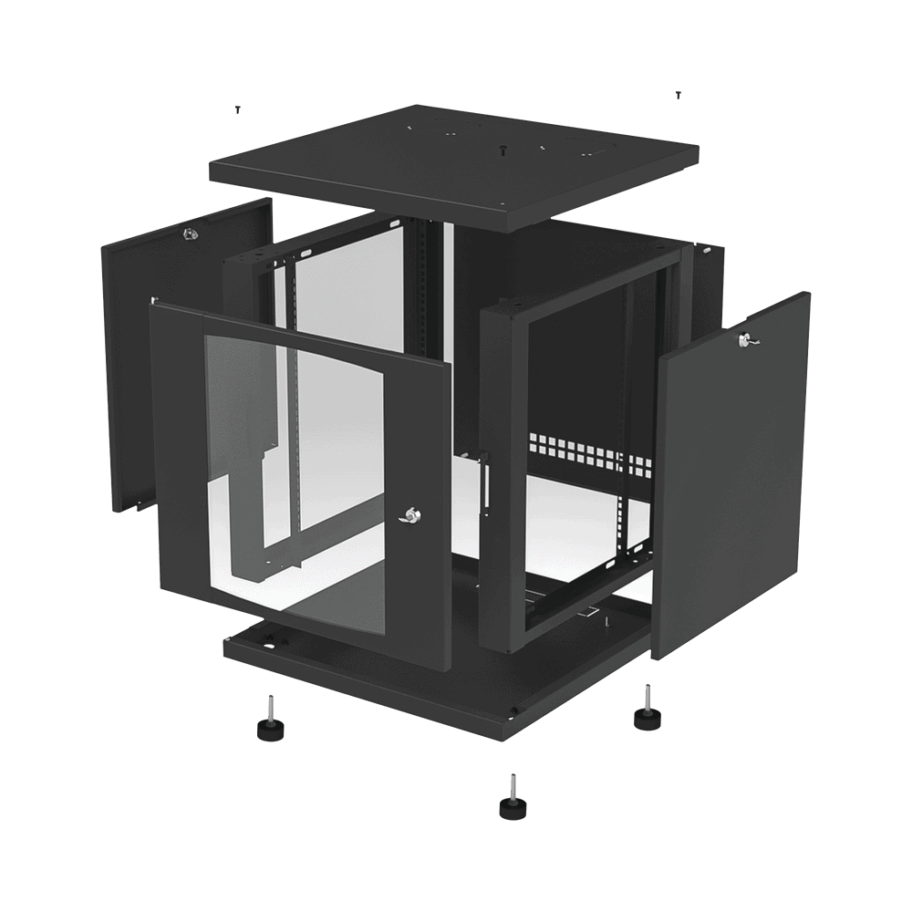 LP606012U-AD-5-l Gabinete Profesional para Telecomunicaciones de 12UR, 638 mm Profundidad. LP-6060-12U 6