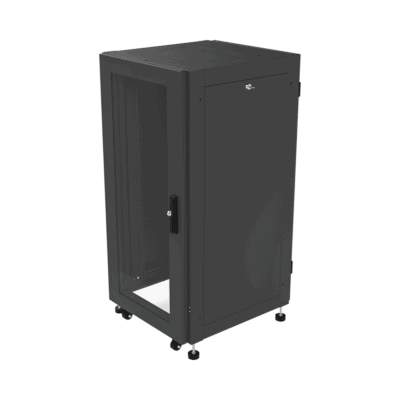 Gabinete Profesional para Telecomunicaciones de 19in, Instalación a Piso, 24UR, 600 mm Profundidad, Se envía el Gabinete Armado.