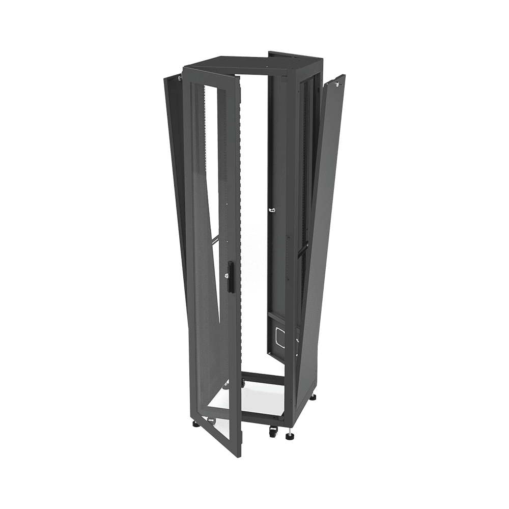 LP606042UR2-AD-2-l Gabinete para Telecomunicaciones Rack Estándar de 19", 42UR, 600 mm Ancho x 600 mm Profundidad. Fabricado en Acero, Se envía el Gabinete Armado. LP-6060-42U-R2 3