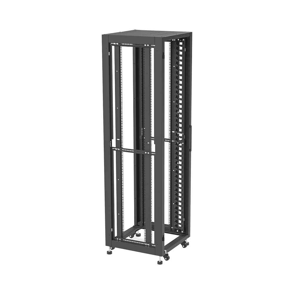 LP606042UR2-AD-4-l Gabinete para Telecomunicaciones Rack Estándar de 19", 42UR, 600 mm Ancho x 600 mm Profundidad. Fabricado en Acero, Se envía el Gabinete Armado. LP-6060-42U-R2 5