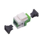 Acoplador Keystone de Fibra Óptica Monomodo SC/APC Simplex a SC/APC LPFOAD6150-l