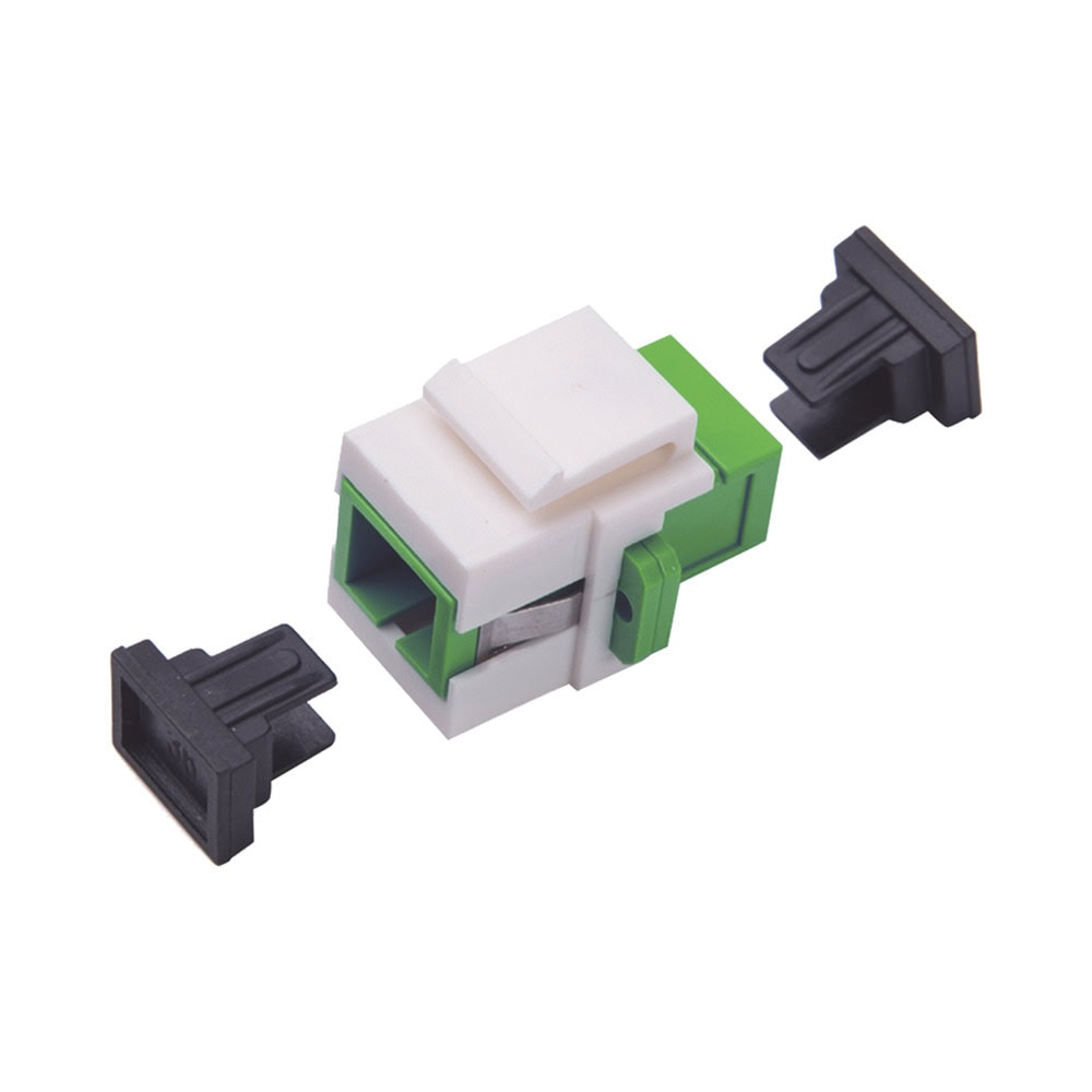 LPFOAD6150-l Acoplador Keystone de Fibra Óptica Monomodo SC/APC Simplex a SC/APC LP-FO-AD-6150 1