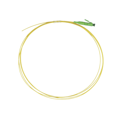 Pigtail de Fibra Óptica Monomodo LC/APC, Simplex de 1 Metro (3.28 Pies)