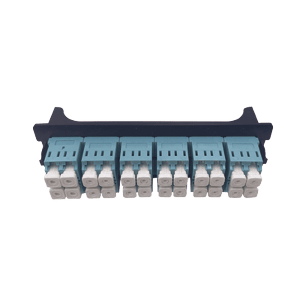 LPFOLCD12MM-l Placa Acopladora para Distribuidor de Fibra Óptica LP-ODF-8024, Incluye 12 Acopladores LC Duplex para Fibra Multimodo LP-FO-LC-D12-MM 1