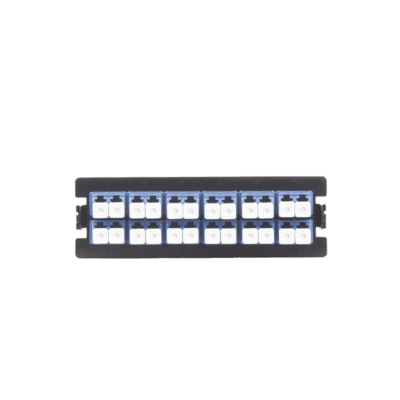 Placa Acopladora para Distribuidor de Fibra Óptica LP-ODF-8024, Incluye 12 Acopladores LC Duplex para Fibra Monomodo