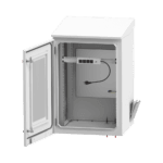Gabinete de Exterior con Rack de 19" de 16U con Ventiladores y Termostato, Se envía el Gabinete Armado. (Montaje a poste o torre se vende por separado). LPFORTE16UR3-AD-1-l
