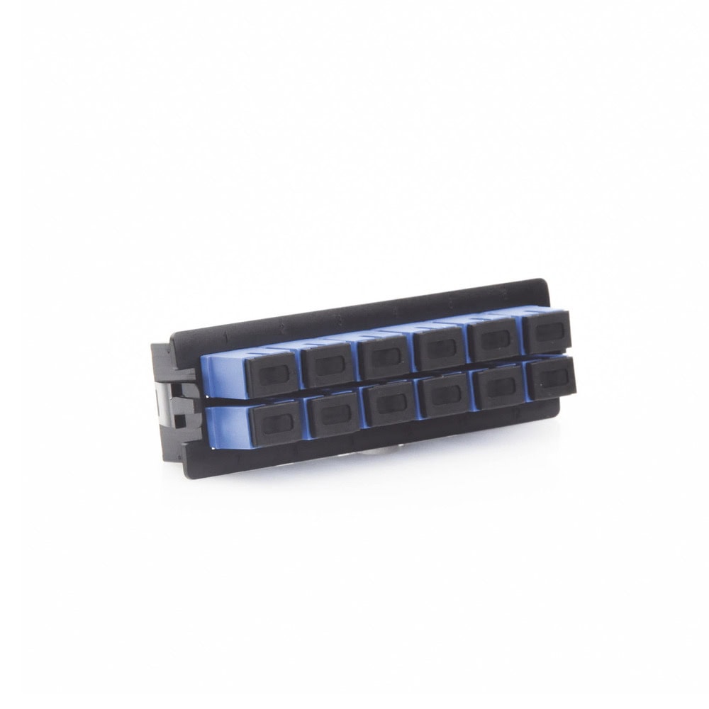 LPFOS12SM-LAT-IZQ-l-1 Placa Acopladora para Distribuidor de Fibra Óptica LP-ODF-8024, Incluye 12 Acopladores SC Simplex para Fibra Monomodo (12 Fibras) LP-FO-S12-SM 3