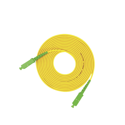 Jumper de Fibra Óptica Monomodo SC/APC-SC/APC Simplex, color amarillo, 3 metros