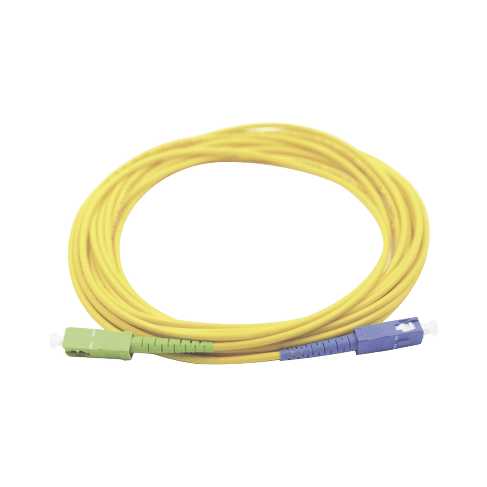 LPFOSCUSCA01-l Jumper de Fibra Óptica Monomodo SC/UPC SC/APC Simplex, color amarillo 1 metro LP-FO-SCU-SCA-01 1