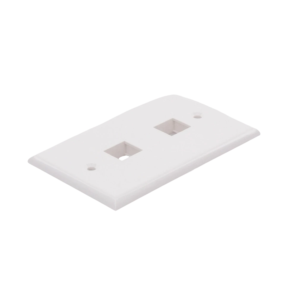 LPFP17-AD-1-l Placa de Pared de 2 Puertos, Keystone, Color Blanco LP-FP-17 2