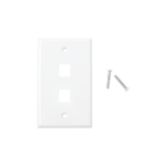 Placa de Pared de 2 Puertos, Keystone, Color Blanco LPFP17-l