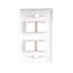 Placa de Pared de 4 Puertos, Keystone, Color Blanco LPFP19-AD-2-l