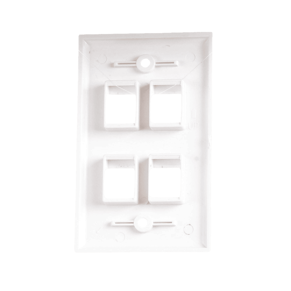 LPFP19-AD-2-l Placa de Pared de 4 Puertos, Keystone, Color Blanco LP-FP-19 3