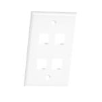 Placa de Pared de 4 Puertos, Keystone, Color Blanco LPFP19-AD-3-l