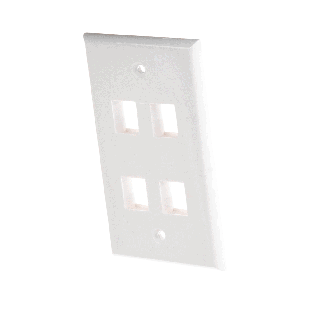LPFP19-AD-4-l Placa de Pared de 4 Puertos, Keystone, Color Blanco LP-FP-19 5