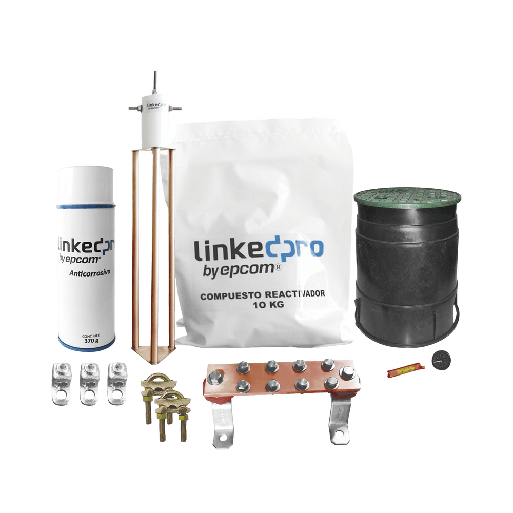 LPGROUND30AKIT-l Kit de puesta a tierra LinkedPro, para protección de hasta 30 Amp. LP-GROUND30A-KIT 1