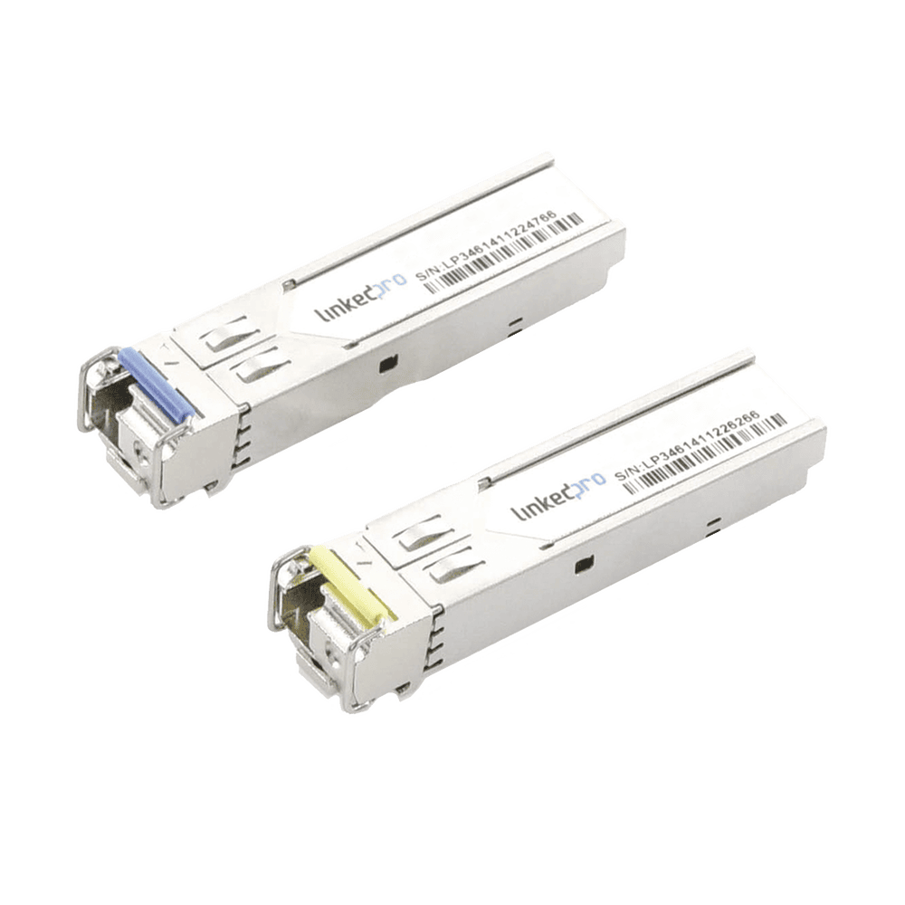 LPINDSFPBD1G3-l Transceptores Ópticos Industriales Bidireccionales SFP (Mini-Gbic) / Monomodo 1310 & 1550 nm / 1.25 Gbps / 1000BASE-BX / Conector LC/UPC Simplex / DDM / Hasta 3 km / 2 Piezas LP-IND-SFP-BD-1G-3 1