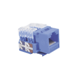 Módulo Jack 110 Cat6, Keystone para Faceplate - Color Azul LPKJ601BU-LAT-IZQ-l