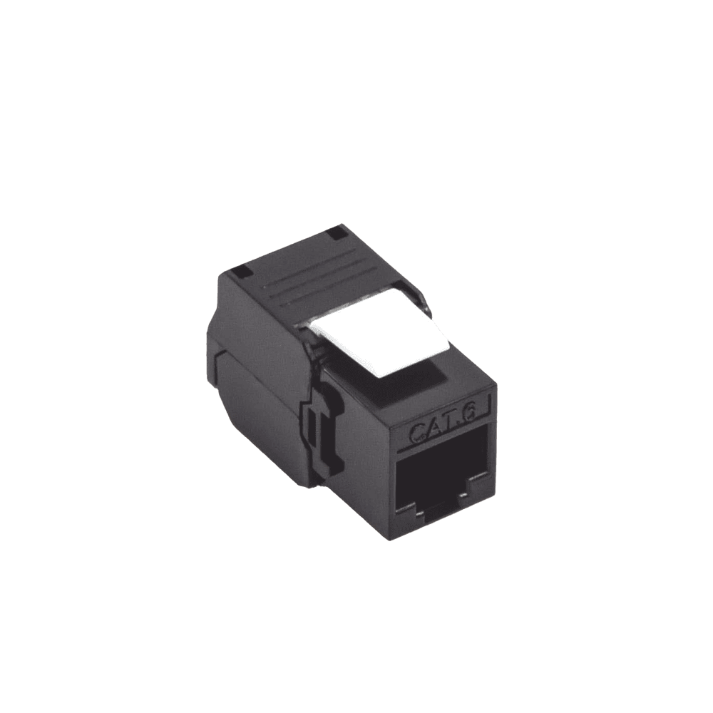 LPKJ610TTBK-l Módulo Jack Keystone Cat6 (Toolless), con Terminación en Ángulo 180 - Color Negro, Compatible con Faceplate y Patchpanel Linkedpro LP-KJ-610-TTBK 1