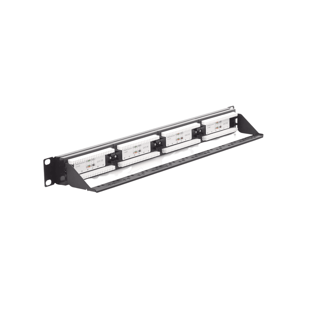 LPPP507-AD-4-l Panel de Parcheo de Impacto (110) UTP de 24 Puertos Cat5e, 19 Pulgadas con Barra para Organizar Cable LP-PP-507 5