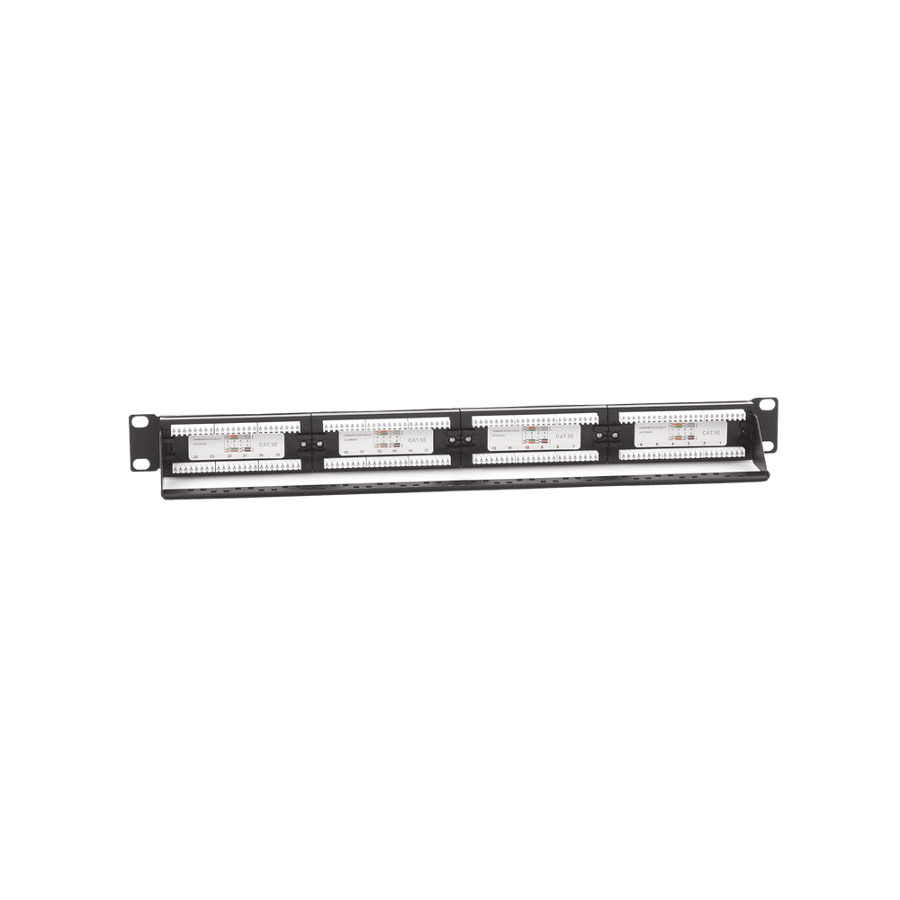 LPPP507-AD-5-l Panel de Parcheo de Impacto (110) UTP de 24 Puertos Cat5e, 19 Pulgadas con Barra para Organizar Cable LP-PP-507 6