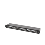 Panel de Parcheo de Impacto Blindado (STP) de 24 Puertos Cat5e, 19 Pulgadas LPPP530-AD-2-l-1