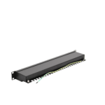 Panel de Parcheo de Impacto Blindado (STP) de 24 Puertos Cat5e, 19 Pulgadas LPPP530-AD-4-l-1